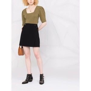 Womens BA&SH Kara Mini Skirt Off White